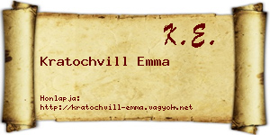 Kratochvill Emma névjegykártya